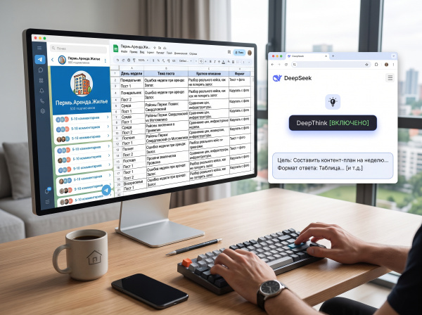 Контент-план для Telegram-канала за 3 шага: используем нейросеть DeepSeek