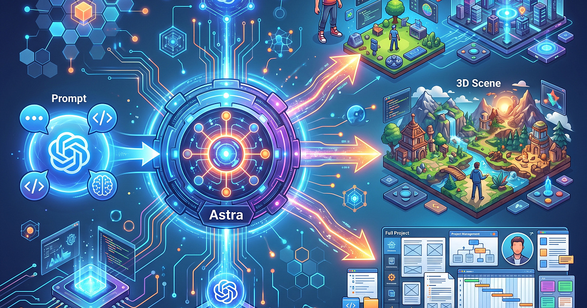 ChatGPT 6 Astra. Как превратить один запрос в игру, 3D-сцену и целый проект